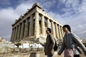 Chinese Tourists at Acropolis