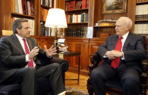 PM Samaras and President of the Republic Papoulias